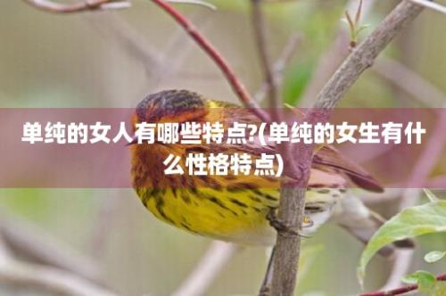 单纯的女人有哪些特点?(单纯的女生有什么性格特点)