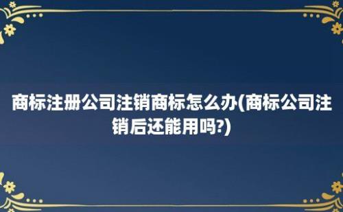 商标注册公司注销商标怎么办(商标公司注销后还能用吗?)