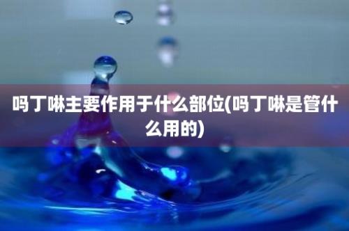 吗丁啉主要作用于什么部位(吗丁啉是管什么用的)