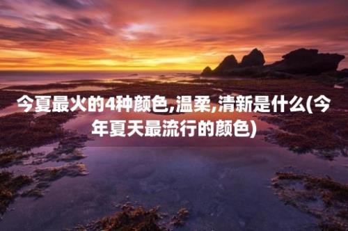 今夏最火的4种颜色,温柔,清新是什么(今年夏天最流行的颜色)