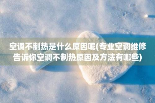 空调不制热是什么原因呢(专业空调维修告诉你空调不制热原因及方法有哪些)