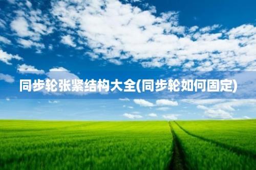 同步轮张紧结构大全(同步轮如何固定)