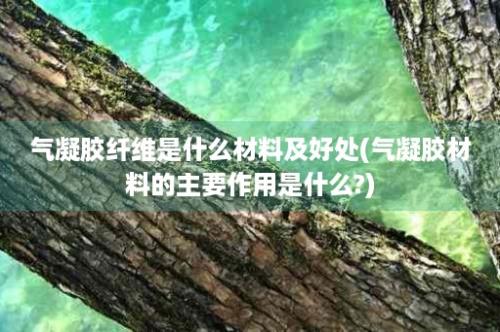 气凝胶纤维是什么材料及好处(气凝胶材料的主要作用是什么?)