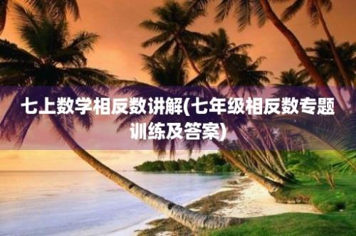 七上数学相反数讲解(七年级相反数专题训练及答案)