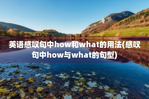 英语感叹句中how和what的用法(感叹句中how与what的句型)