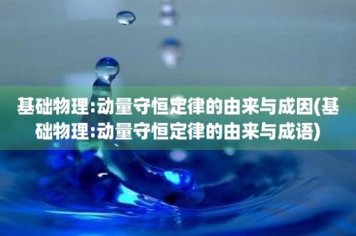 基础物理:动量守恒定律的由来与成因(基础物理:动量守恒定律的由来与成语)