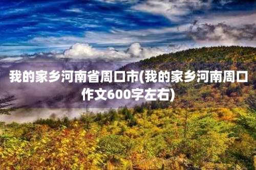 我的家乡河南省周口市(我的家乡河南周口作文600字左右)