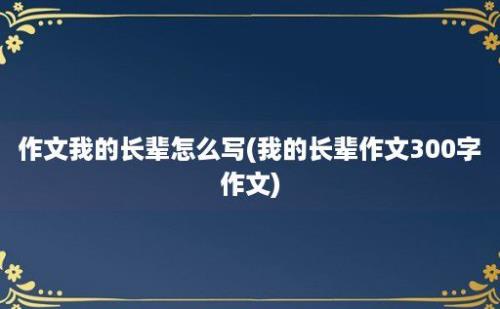 作文我的长辈怎么写(我的长辈作文300字作文)