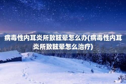 病毒性内耳炎所致眩晕怎么办(病毒性内耳炎所致眩晕怎么治疗)