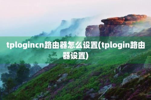 tplogincn路由器怎么设置(tplogin路由器设置)