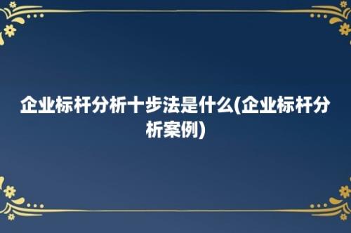 企业标杆分析十步法是什么(企业标杆分析案例)