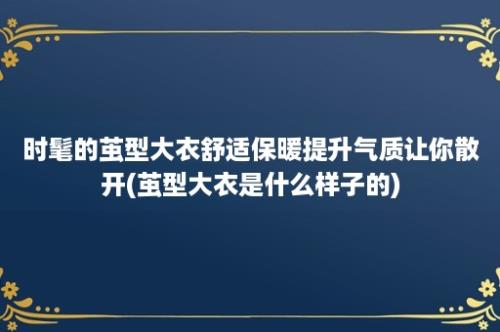 时髦的茧型大衣舒适保暖提升气质让你散开(茧型大衣是什么样子的)