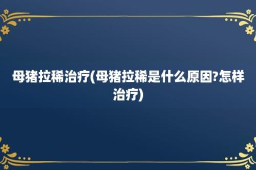 母猪拉稀治疗(母猪拉稀是什么原因?怎样治疗)