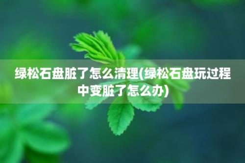 绿松石盘脏了怎么清理(绿松石盘玩过程中变脏了怎么办)