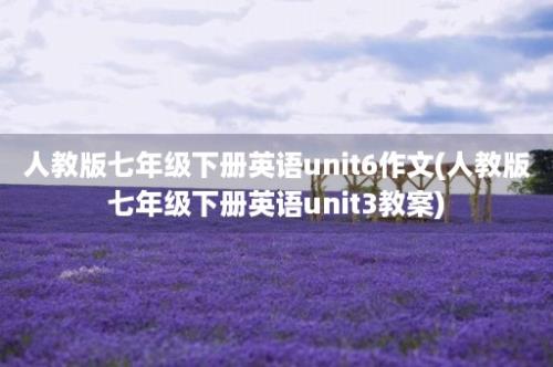 人教版七年级下册英语unit6作文(人教版七年级下册英语unit3教案)