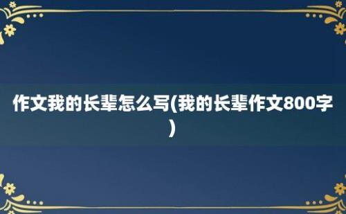 作文我的长辈怎么写(我的长辈作文800字)