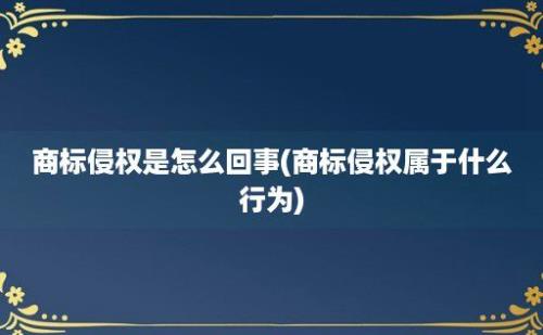 商标侵权是怎么回事(商标侵权属于什么行为)