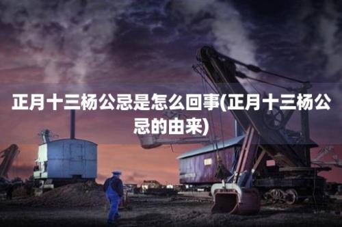 正月十三杨公忌是怎么回事(正月十三杨公忌的由来)