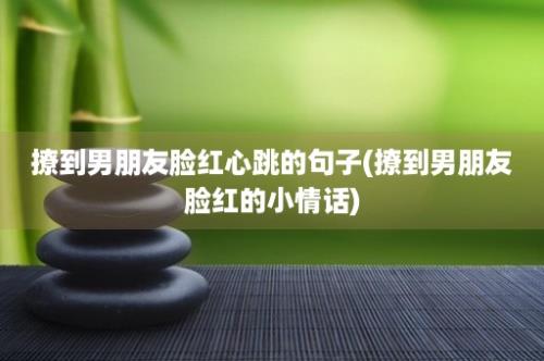 撩到男朋友脸红心跳的句子(撩到男朋友脸红的小情话)