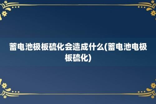 蓄电池极板硫化会造成什么(蓄电池电极板硫化)