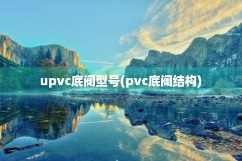 upvc底阀型号(pvc底阀结构)