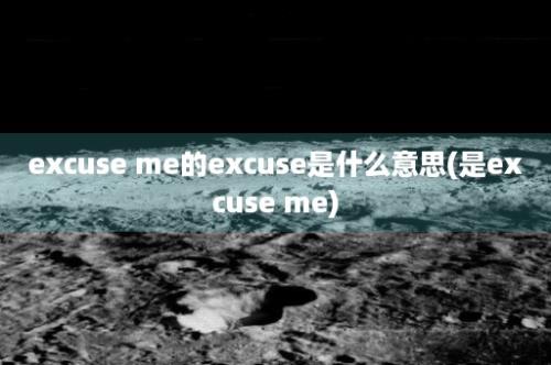 excuse me的excuse是什么意思(是excuse me)