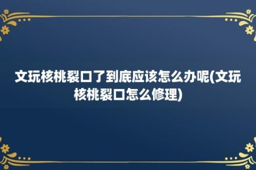 文玩核桃裂口了到底应该怎么办呢(文玩核桃裂口怎么修理)