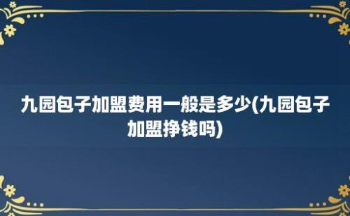 九园包子加盟费用一般是多少(九园包子加盟挣钱吗)