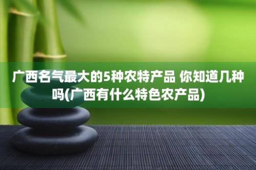 广西名气最大的5种农特产品 你知道几种吗(广西有什么特色农产品)