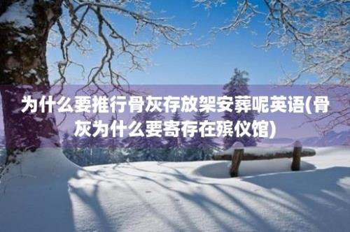 为什么要推行骨灰存放架安葬呢英语(骨灰为什么要寄存在殡仪馆)