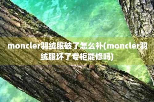 moncler羽绒服破了怎么补(moncler羽绒服坏了专柜能修吗)