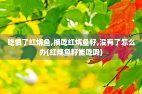 吃惯了红烧鱼,换吃红烧鱼籽,没有了怎么办(红烧鱼籽能吃吗)