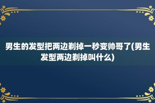 男生的发型把两边剃掉一秒变帅哥了(男生发型两边剃掉叫什么)