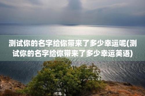 测试你的名字给你带来了多少幸运呢(测试你的名字给你带来了多少幸运英语)