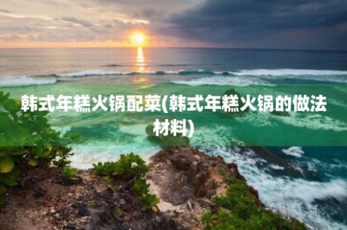 韩式年糕火锅配菜(韩式年糕火锅的做法材料)