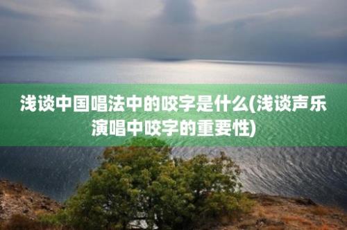 浅谈中国唱法中的咬字是什么(浅谈声乐演唱中咬字的重要性)