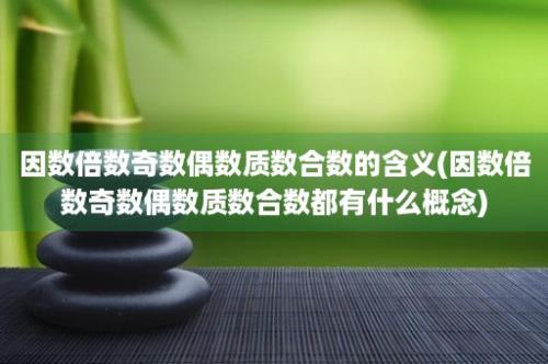 因数倍数奇数偶数质数合数的含义(因数倍数奇数偶数质数合数都有什么概念)