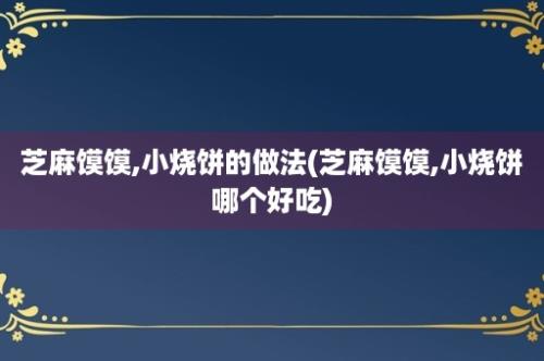 芝麻馍馍,小烧饼的做法(芝麻馍馍,小烧饼哪个好吃)