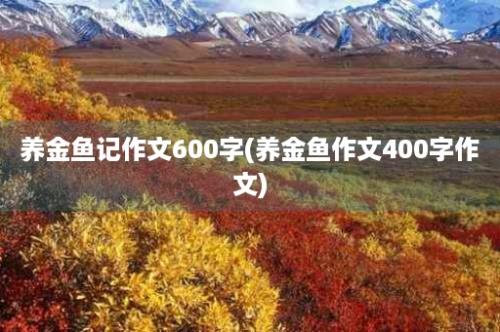 养金鱼记作文600字(养金鱼作文400字作文)