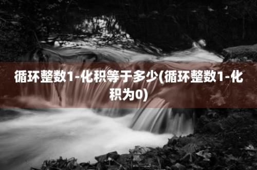 循环整数1-化积等于多少(循环整数1-化积为0)