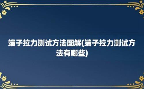 端子拉力测试方法图解(端子拉力测试方法有哪些)