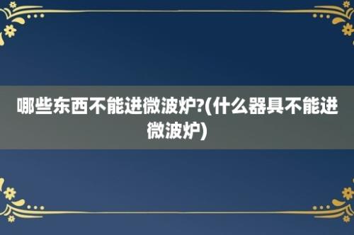 哪些东西不能进微波炉?(什么器具不能进微波炉)