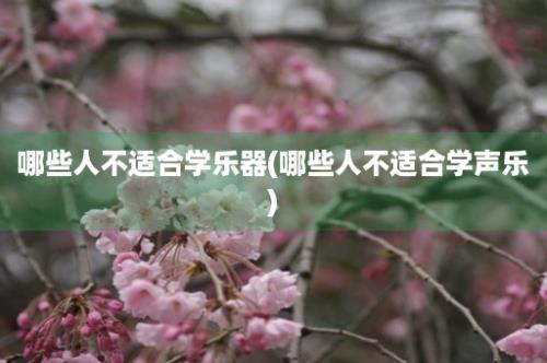 哪些人不适合学乐器(哪些人不适合学声乐)