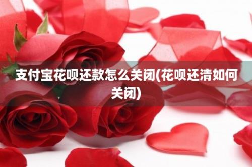 支付宝花呗还款怎么关闭(花呗还清如何关闭)