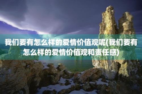 我们要有怎么样的爱情价值观呢(我们要有怎么样的爱情价值观和责任感)