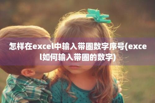 怎样在excel中输入带圈数字序号(excel如何输入带圈的数字)