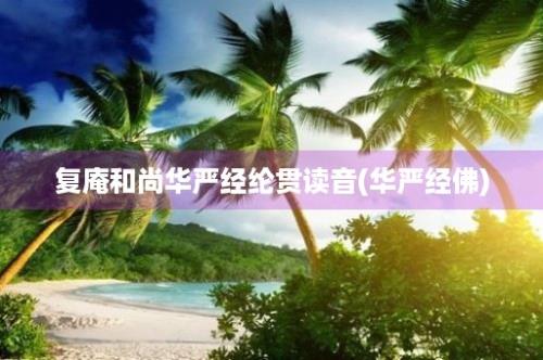 复庵和尚华严经纶贯读音(华严经佛)