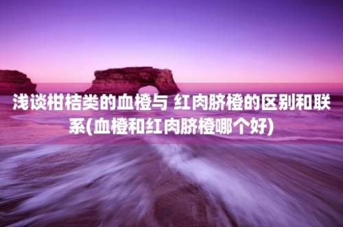 浅谈柑桔类的血橙与 红肉脐橙的区别和联系(血橙和红肉脐橙哪个好)