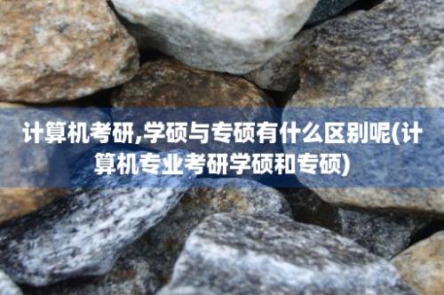 计算机考研,学硕与专硕有什么区别呢(计算机专业考研学硕和专硕)