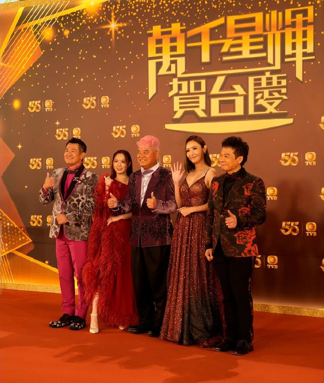 tvb55周年台庆艺人红毯（TVB台庆红毯女星露背露腿）(2)